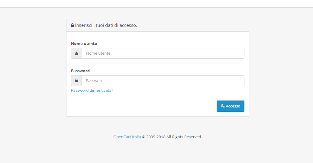 Impossibile Accedere al Pannello Admin