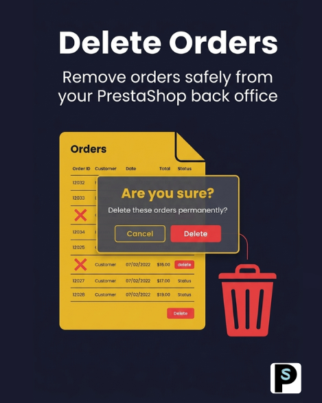 Modulo Elimina Ordini PrestaShop | ElavWeb
